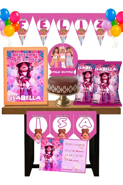 Roblox Nena Cotillón Infantil Personalizado