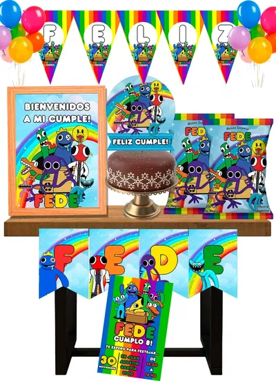 Rainbow Friends Roblox Cotillón Infantil Personalizado