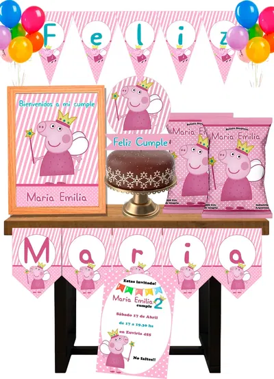 Peppa Pig Hada Cotillón Infantil Personalizado