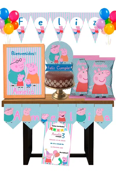Peppa Pig Cotillón Infantil Personalizado