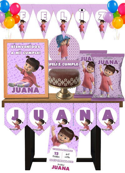 Boo Monster Inc Cotillón Infantil Personalizado