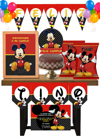 Mickey Mouse Cotillón Infantil Personalizado