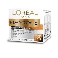 CREMA HUMECTANTE CON CALCIO +55 50 ML HYDRA TOTAL 5 LOREAL EXPERTO ANTIARRUGAS