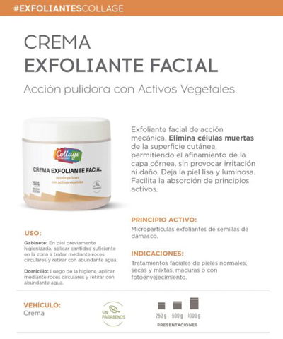 Crema EXFOLIANTE FACIAL collage