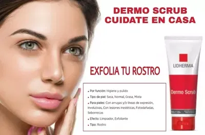 Lidherma Dermo Scrub 100g Exfoliante Facial Limpieza Profunda