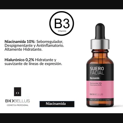 SUERO FACIAL NIACINAMIDA 30 ML BIOBELLUS