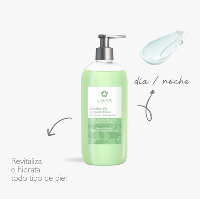 Emulsión de limpieza facial descongestiva refrescante libra