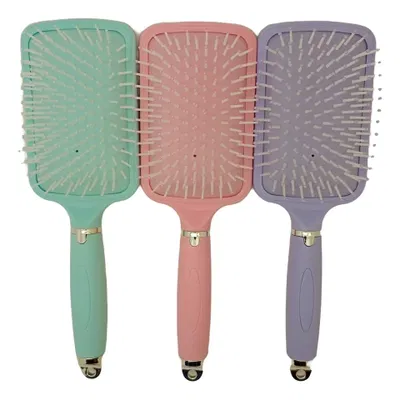 Cepillo de pelo neumatico rectangular colores pastel surtido