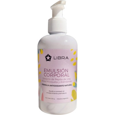 Crema corporal Antioxidante Natural Arándano, Rosa Moqueta, Uva 250 ml