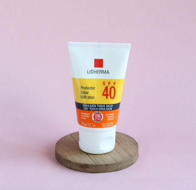 Protector solar facial fps 40 toque seco lidherma 60g