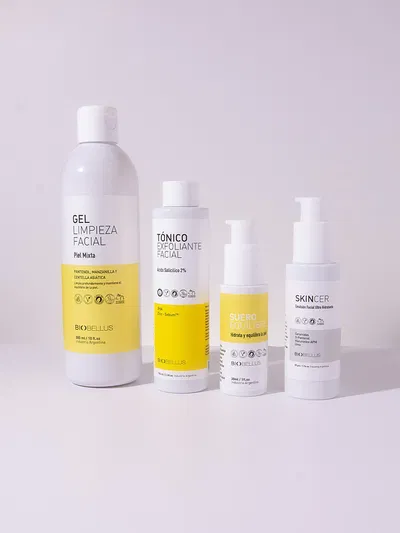 Combo Piel Grasa (Gel Piel Mixta + Tónico Exfoliante + Equilibre + Skincer)