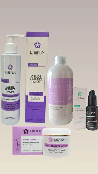 Combo Piel Grasa (Gel Piel grasa + loción Exfoliante + niacinamida + hidratante)