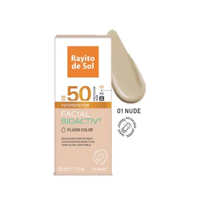 Fotoprotector Facial Fluido Color 50 g - Summer Glow (tono 1)  TOQUE SECO RAYITO DE SOL