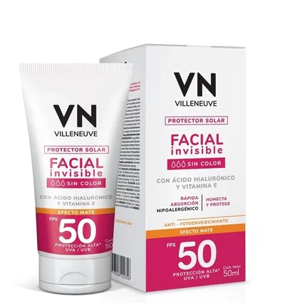 Protector solar facial VN TOQUE SECO FPS 50 de 50 ML  con o sin COLOR