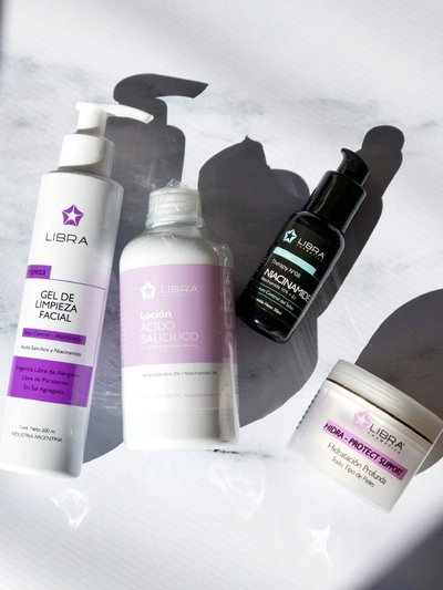 Combo Piel Grasa (Gel Piel grasa + loción Exfoliante + niacinamida + hidratante)
