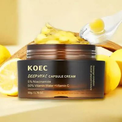 Crema facial en cápsula Vitamina c + Niacinamida Koec 50 g