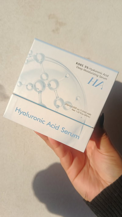 Ampollas Ácido Hialurónico 5% Pantenol Niacinamida KOEC de 1.5 ml