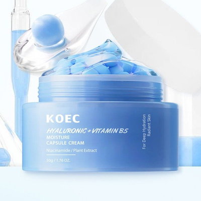 Koec crema hidratante profunda con acido hialuronico y vitamina B5 50 g en capsula