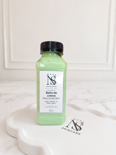 Baño de crema capilar Biotina, Té Verde y Menta 250 g