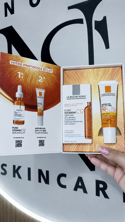 Duo Serum vitamina c 12 %  de 30 ml con protector solar fps 50 de regalo 