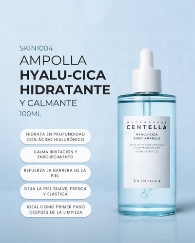 Skin 1004 - Ampolla Hidratante Acuosa con 92% Centella y Ácido Hialurónico (100ml)