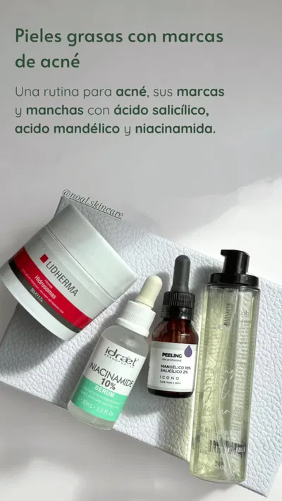 Rutina para piel con acne y marcas/ manchas.