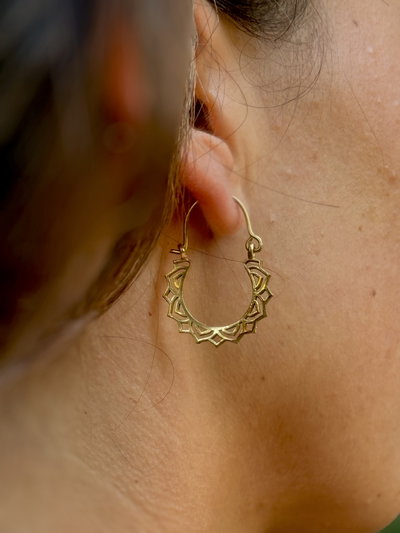 Aros Pequeño Mandala en bronce✨