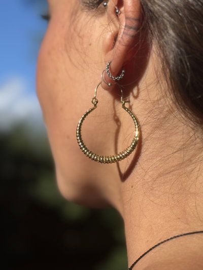 Aros Argolla con Textura en bronce✨