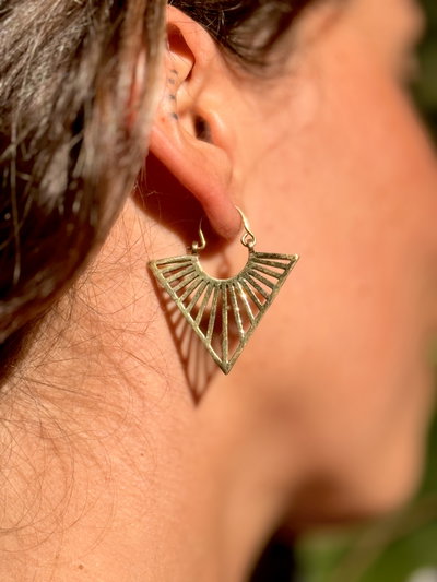 Aros Triángulo en bronce✨