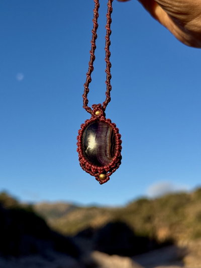 Fluorita violeta y bronce💜