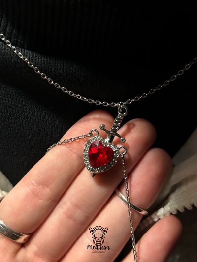 SET LOVE ❤🗡- CADENITAS CORAZÓN Y DAGA