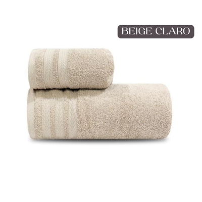 Juego de Toalla y Toallón, marca Arcoiris Modelo Belly Beige claro