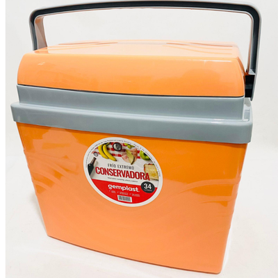 CONSERVADORA 34 lts Gemplast color naranja