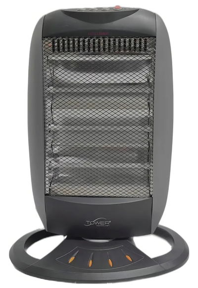 ESTUFA ELÉCTRICA 3 VELAS HALOGENA CON GIRO TOWER  - modelo T205 