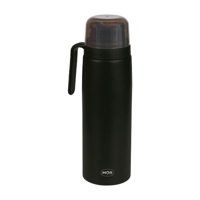Termo Acero Inox MOR - ACERO INOX 1 Litro - Pico Matero y manija - color negro