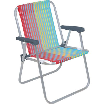 Silla plegable de aluminio BELL rayas finas