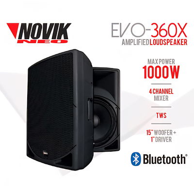 Bafle Potenciado NOVIK NEO EVO 360X 1 Woofer de 15" excelente potencia