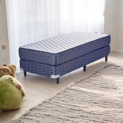 Sommier y Colchón Espuma SUAVESTAR Modelo  LUJO 080x190x23 - 1PLAZA