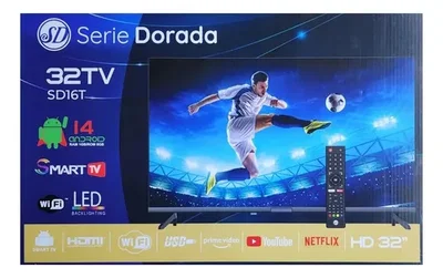 LED Smart Tv 32'' Serie Dorada - SD16T 32" HD Android Tv&nbsp;