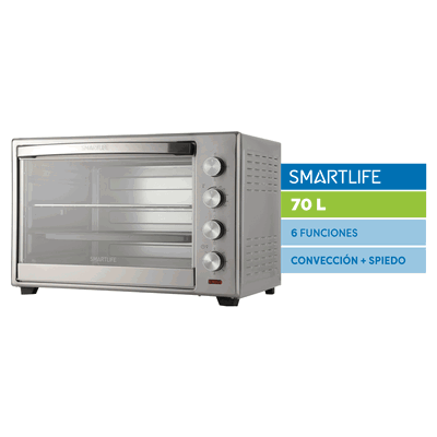 HORNO ELÉCTRICO SMARTLIFE 70 LITROS CON ACC. SPIEDO