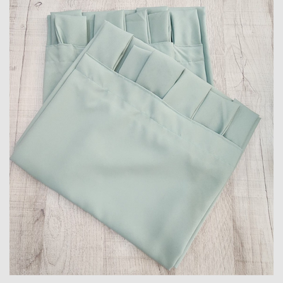 Cortina de Ambiente -Tropical Mecánico 2 paños de 1.30x2.05 mts Cada 1 - Color Aqua