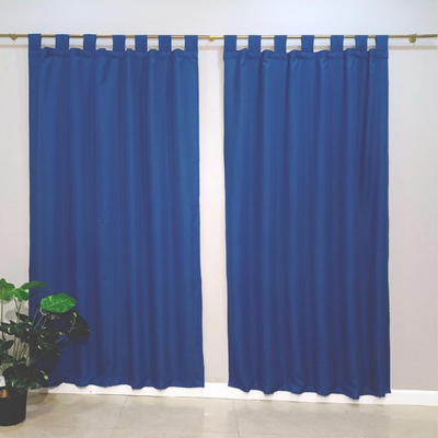 Cortina de Ambiente -Tropical Mecánico 2 paños de 1.30x2.05 mts Cada 1 - Color azul