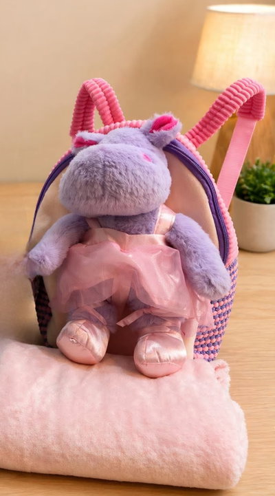 Mochila con Peluche + Mantita polar 