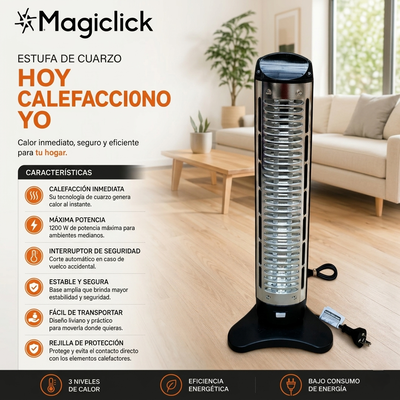 ESTUFA ELECTRICA DE CUARZO VERTICAL MAGICLICK C1000