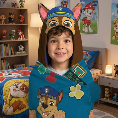 Manta Corderito con Capucha PAW PATROL CHASE PIÑATA