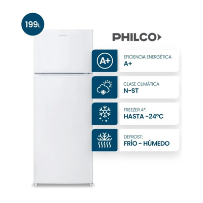 Heladera con Freezer 199 LTS modelo phct225b