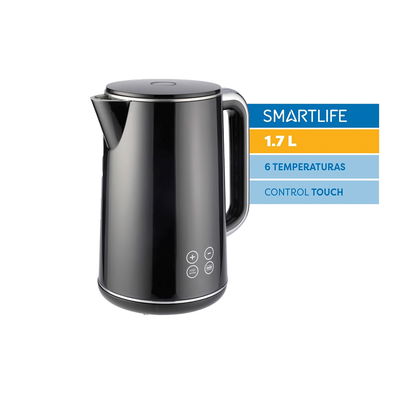 Pava Eléctrica Digital 1.7 lts SMARTLIFE SL-EKDD1720 Negra
