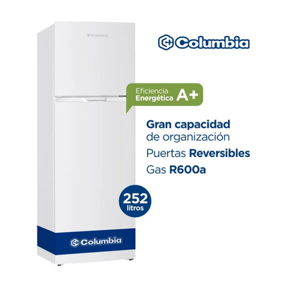 Heladera con Freezer 252 LTS COLUMBIA  modelo CHD25/9