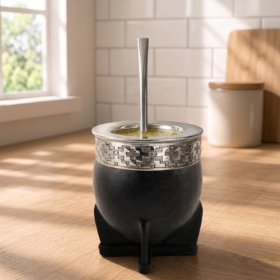 Mate Imperial yelton con virola en acero inoxidable + Bombilla 