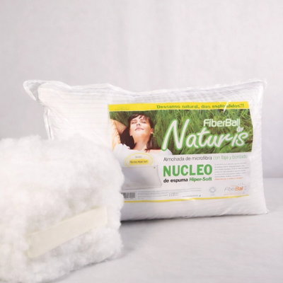 Almohada Fiberball Naturis con nucle de espuma  70x45